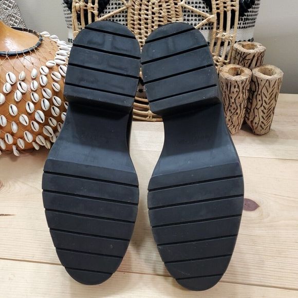 Sam Edelman Anderson Chelsea Calf Boot Chunky Platform Black Leather Womens 11M - Picture 8 of 13